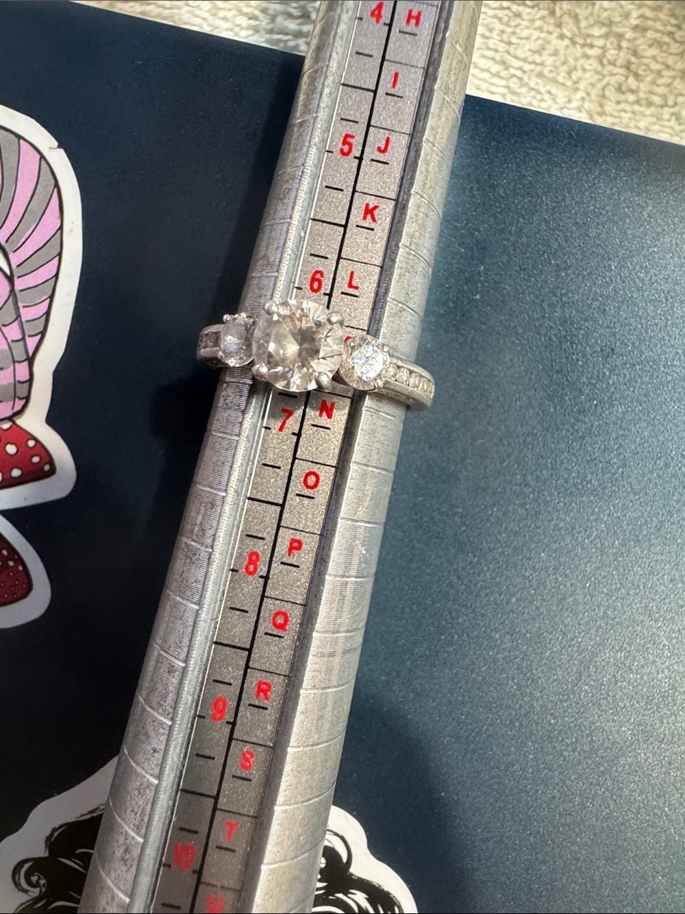 Three-Stone  Engagement Ring in silver 925 sterling silver